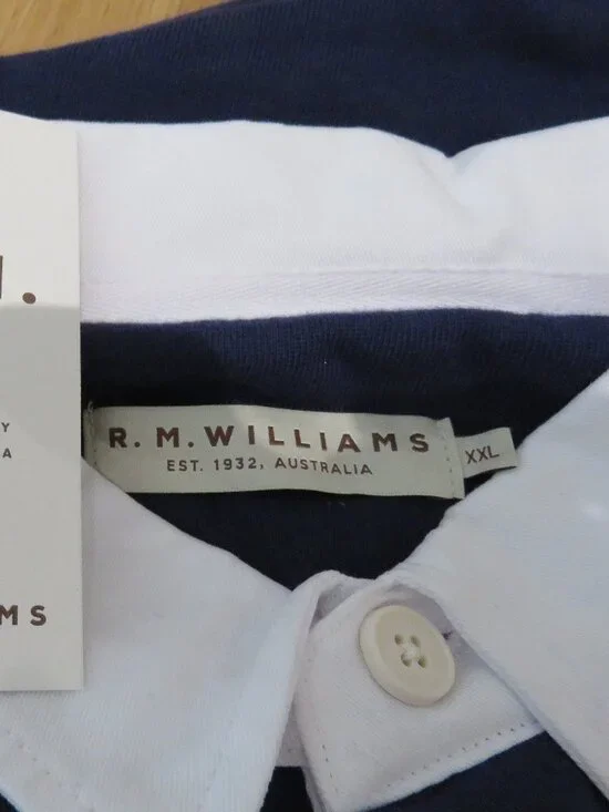 R.M. WILLIAMS Culburra Collared Rugby Shirt XXL Preppy Sport Casual Retro - Picture 13 of 14